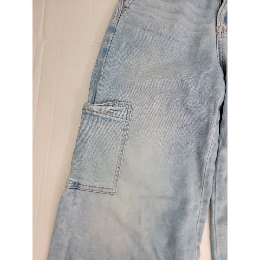 American Eagle Jeans Womens 0 Short Super High Rise Baggy Wide Leg Cargo Drapey - Picture 6 of 11